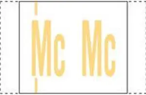 Tabbies Compatible "Mc" Labels, Polylaminated 100# Stock, 1 " X 1-1/2" Individual Letters - Roll of 500