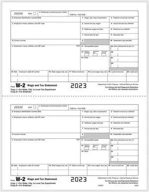 TFP W-2 Employers Copy D and/or State, City Or Local Copy 2- Pack of 1000