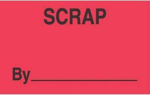 1-3/8" x 2" Scrap By ___ Labels (500 per Roll)