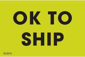 2" x 3" Ok to ship labels (500 per Roll)