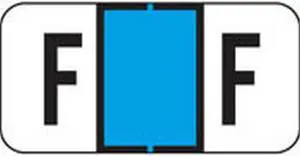 Jeter Compatible "F" Labels, Polylaminated Stock, 3/4 " X 1-1/2" Individual Letters - Roll of 500