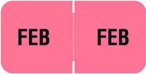 Barkley FMBLM Compatible "Feb" Month Labels, Laminated Stock,1-1/2" x 3/4", Individual Months - Roll of 250