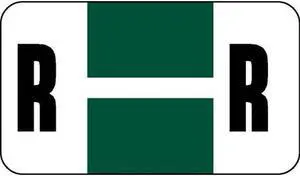 Safeguard Compatible "R" Labels, Laminated Stock, 15/16" X 1-5/8" Individual Letters - Pack of 240