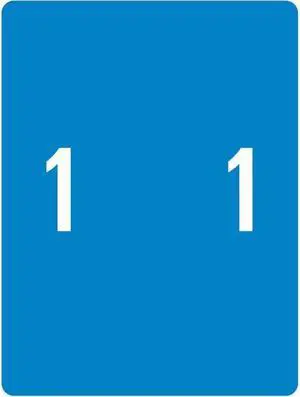 Smead XLCC Compatible "1" Numeric Labels, Laminated Stock, 2" X 1-1/2" Individual Numbers - Roll of 500