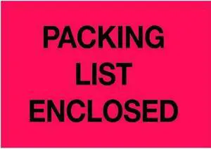 2" x 3" Packaging List Enclosed Labels (500 per Roll)