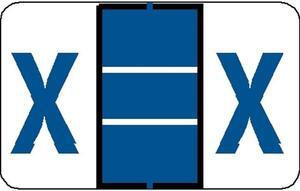 Tab Compatible "X" Labels, Vinyl Stock, 1" X 1.25" Individual Letters - Roll of 500