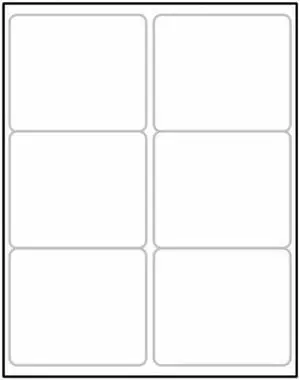 Laser Label Sheet, 4" x 3-1/3" Laser Finish, Flat Sheet and Pre-Die Cut Labels (Box of 100)