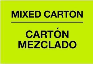 3" x 5" Mixed Carton Bilingual Labels (500 per Roll)