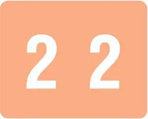 Smead DCCRN Compatible "2" Numeric Labels, Laminated Stock, 1" X 1-1/4" Individual Numbers - Roll of 500