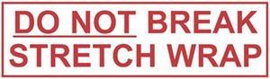 2" x 1000 Yd 1.9 mil Polyprop. Hot Melt "Do Not Break Stretch Wrap" Printed Tape (Case of 6 Rolls) 2" x 1000 Yd 1.9 mil Polyprop. Hot Melt "Do Not Break Stretch Wrap" Printed Tape (Case of 6 Rolls)