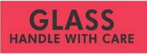 2" x 3" Glass Handle With Care Labels (500 per Roll)