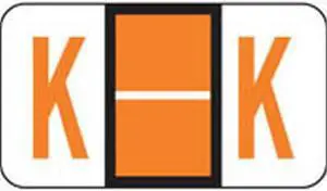 Jeter Compatible "K" Labels, Polylaminated Stock, 15/16 " X 1-5/8"  Individual Letters - Roll of 500