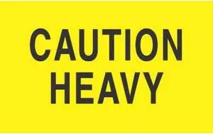 3" x 5" Caution Heavy Labels (500 per Roll)