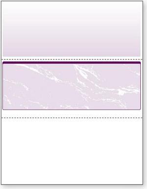 8-1/2'' x 11" Standard Purple Marble Laser Check, Middle Position, 24# Stock (Carton of 2500) 8-1/2'' x 11" Standard Purple Marble Laser Check, Middle Position, 24# Stock (Carton of 2500)