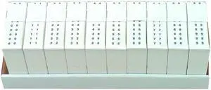Tabbies 11830 Compatible "0-9" Numeric Labels, Laminated Stock, 1/2" X 1-1/2" Complete Set - 10 Rolls of 500