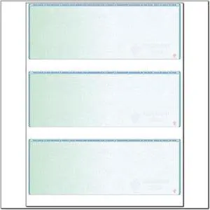 Green to Blue Rainbow Laser Check, All Position, Fingerprint II, Tri-Fold (Ream of 500)