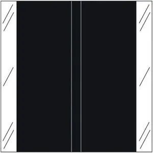 Tabbies 11600 Compatible Solid Black Labels, 100# laminated stock, 1-1/2" x 1-1/2" Individual Colors - Roll of 507