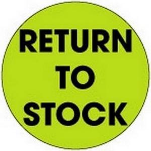 2" Diameter Return To Stock Circle Labels (500 per Roll)