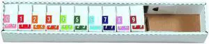 DataFile/Tab L8700 Compatible "0-9"  Numeric Labels, Laminated Stock, 1-1/4" x 15/16" Complete Set -10 Roll of 500