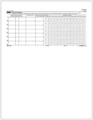 TFP Form 1095-C Continuation Employee/Employer Copy Employer-Provided Health Insurance Offer And Coverage - Pack of 100