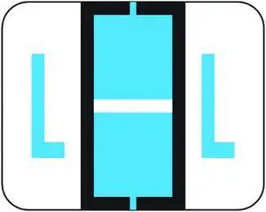 File Doctor FDAV Compatible Alpha Labels "L", Vinyl Stock, 1-1/4" X 1". Rolls of 500