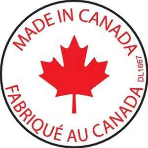 1" Diameter Made in Canada/fabrique au Canada Circle Labels (500 per Roll)