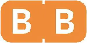 Tab Compatible Mini "B" Labels, Vinyl Kimdura Stock, 1/2" X 1" Individual Letters - Roll of 500