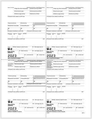 TFP W-2 M-Style Alternate 4-Up Employees Copies B, C, 2, 2 - Pack of 500