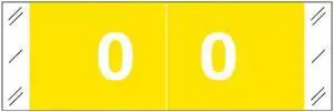 Tabbies 11850 Compatible Numeric "0" Labels, Laminated Stock, 1/2" X 1-1/2" Individual Numbers - Roll of 500