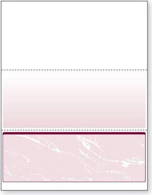 8-1/2'' x 11" Standard Burgundy Marble Laser Check, Bottom Position, 24# Stock (Carton of 2500) 8-1/2'' x 11" Standard Burgundy Marble Laser Check, Bottom Position, 24# Stock (Carton of 2500)