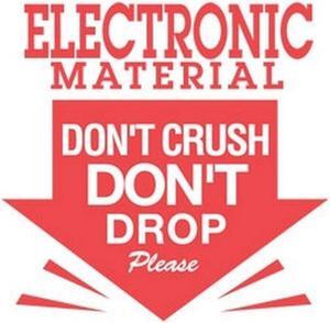 3" x 3" Electronic Material Don't Crush Don't Drop Please Labels (500 per Roll)