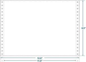 9-1/2 x 11 (W x H) Continuous 20#Computer Paper, Blank-Microperf (Carton of 2300)