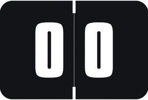 Digi Color DCNM Compatible Numeric "0" Labels, Laminated Stock, 1-1/2" x 1" Individual Numbers - Roll of 250