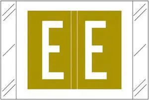 Tabbies Compatible "E" Labels, Polylaminated 100# Stock, 1 " X 1-1/2" Individual Letters - Roll of 500