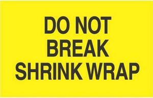 2" x 3" Do Not Break Shrink Wrap Labels (500 per Roll)