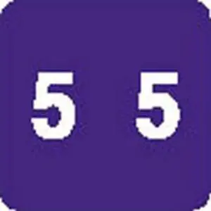 Sav-Tyme 1700 Compatible Numeric "5" Labels, Laminated Stock, 1-1/2" X 1-1/2" Individual Numbers - Roll of 500