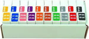 Smead DDS Compatible Double Digit "00-90" Numeric Labels, Laminated Stock, 1-1/2" x 1"", Starter Set - 10 Rolls of 500