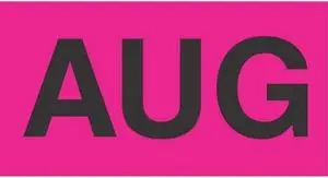 3" x 6" August Labels (500 per Roll)