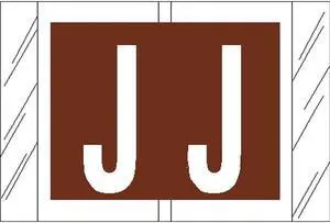Tabbies Compatible "J" Labels, Laminated Stock, 1" X 1-1/2" Individual Letters - Roll of 500