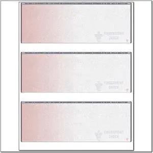 Red to Gray Rainbow Laser Check, All Position, Fingerprint II, Tri-Fold (Ream of 500)