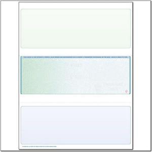 Green to Blue Rainbow Laser Check, Middle Position, Fingerprint II, Panels at 4 - 3-1/2 - 3-1/3 (Ream of 500)