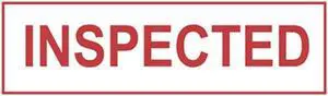 2" x 110 Yd 1.9 mil Polypropylene Hot Melt "Inspected" Printed Tape (Case of 36 Rolls)