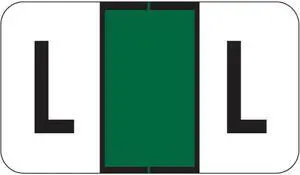 Jeter 0200 Compatible "L" Labels, Laminated Stock, 15/16" X 1-5/8" Individual Letters - Roll of 500