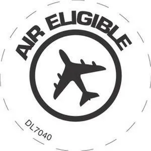 2" Diameter Plane with Air Eligible Text Circle Labels (500 per Roll)