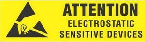 3/8" x 1-1/4" Attention Electrostatic Sensitive Devices Labels (500 per Roll)