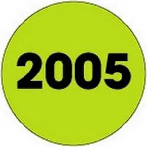 2" Diameter Green 2011 Calendar Year Circle Labels (500 per Roll)