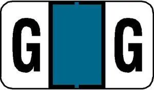 Jeter 7200 Compatible "G" Labels, Laminated Stock, 15/16" X 1-5/8", Individual Letters - Pack of 225