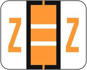 File Doctor FDAV Compatible Alpha Labels "Z", Vinyl Stock, 1-1/4" X 1". Rolls of 500