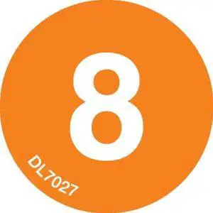 2" Diameter Number 8 Circle Labels (500 per Roll)