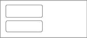 #10, Double Window Envelope, 4-1/8" x 9-1/2", 24# White Wove, (Box of 500)